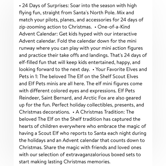 The Elf on the Shelf Festive Flyers Advent Calendar Elf Pets NWT NIB - Picture 4 of 6